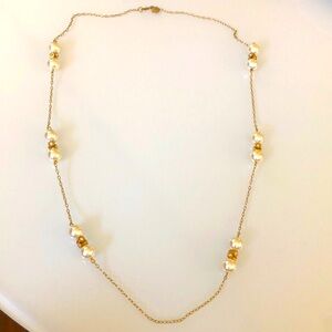 J. Crew Long Pearl Statement Necklace